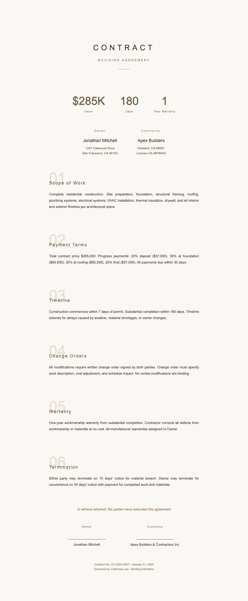 minimal construction contract japandi minimalist